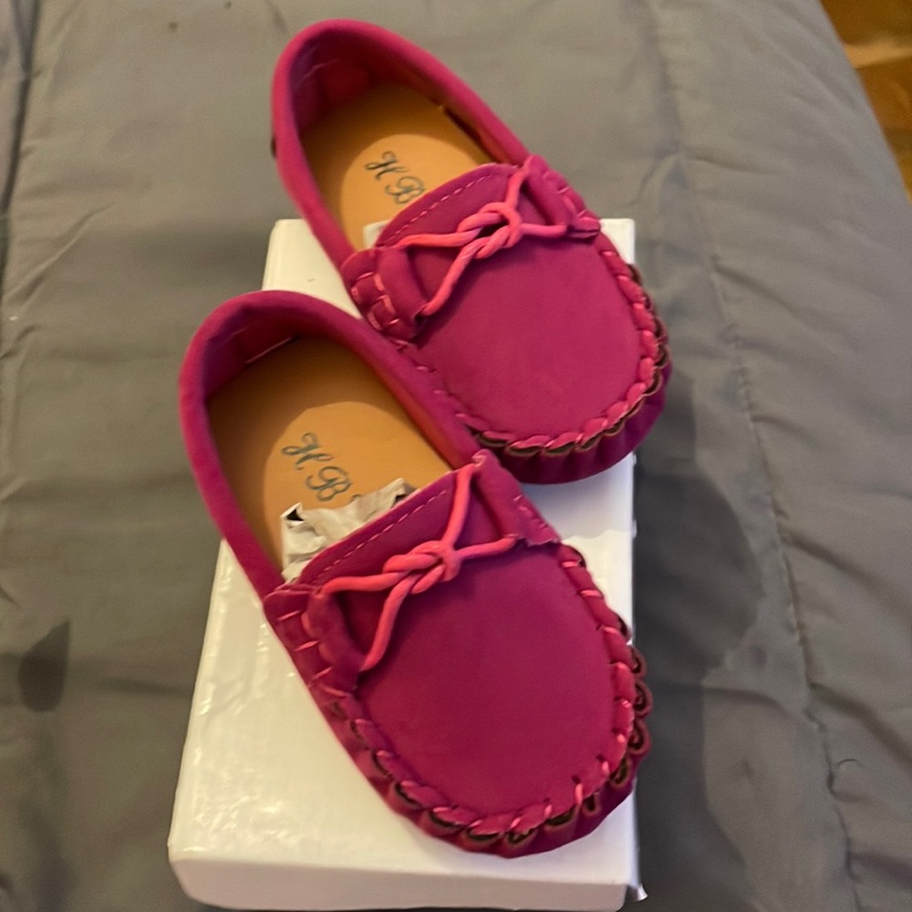 Hot pink loafer shoes (toddler)